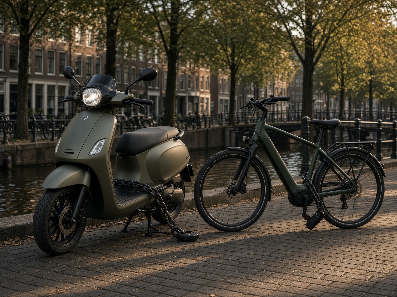 Scooterslot openen in de stad